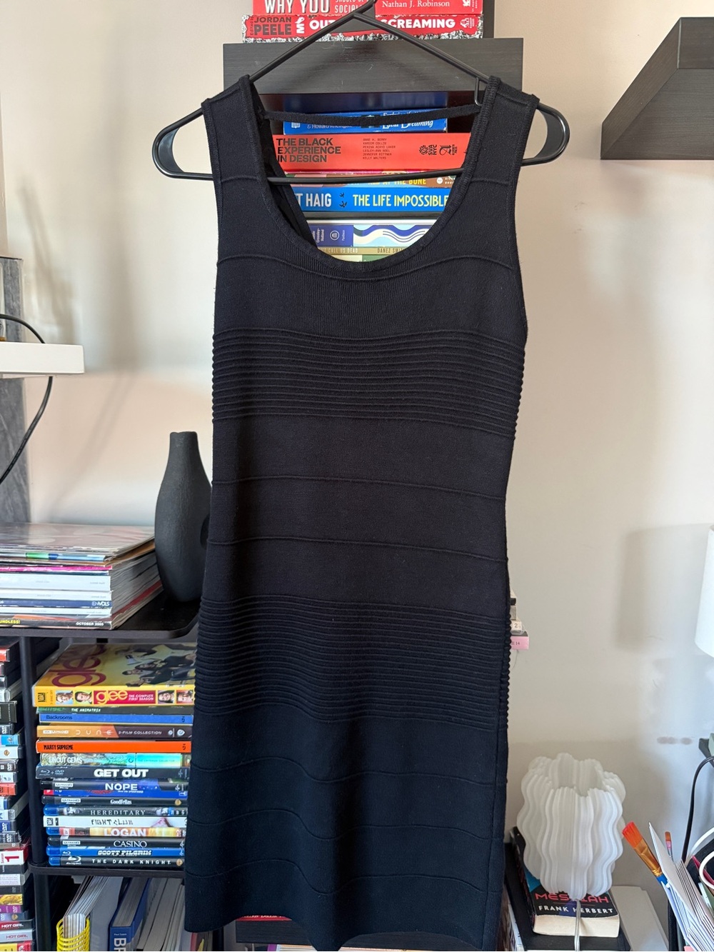 Black Sleeveless Knit Dress